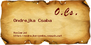 Ondrejka Csaba névjegykártya